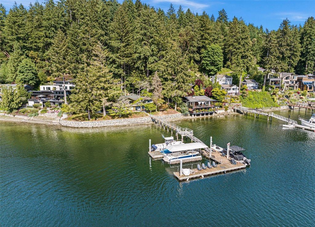 Stunning Gig Harbor, WA Home with 100' Low Bank Waterfront and Luxury Finishes Asking $6.6M