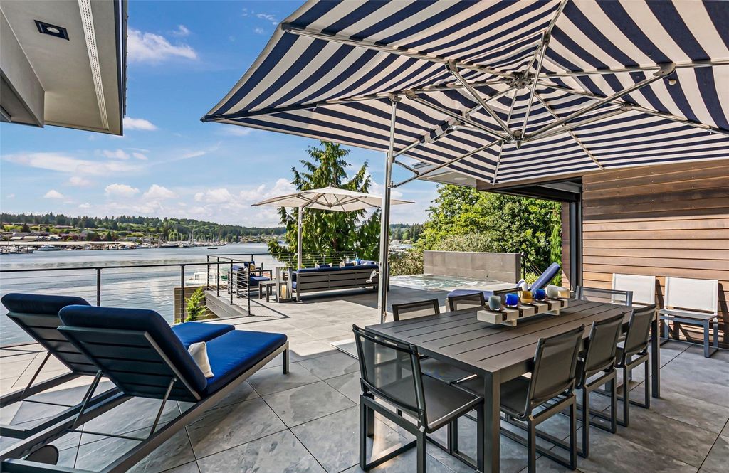 Stunning Gig Harbor, WA Home with 100' Low Bank Waterfront and Luxury Finishes Asking $6.6M