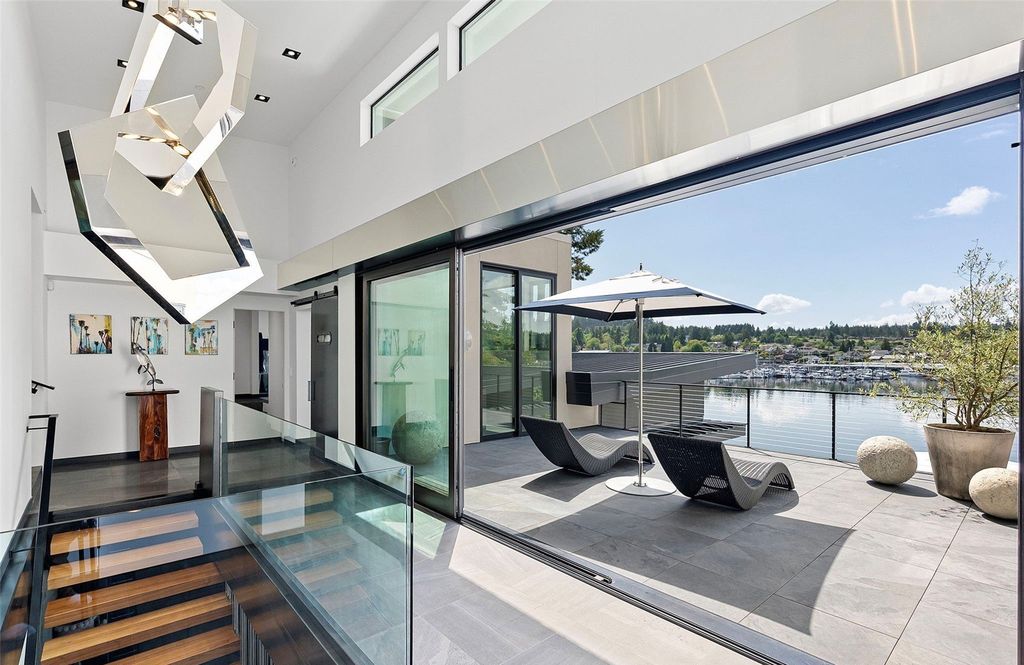 Stunning Gig Harbor, WA Home with 100' Low Bank Waterfront and Luxury Finishes Asking $6.6M