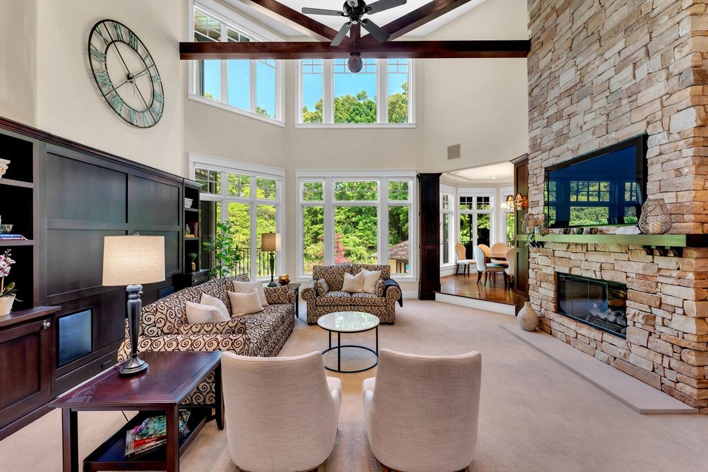 Unveiling an Exquisite Retreat: Captivating 5-Acre Wooded Estate in Skyevale's Gated Community Now Available for $3.75M