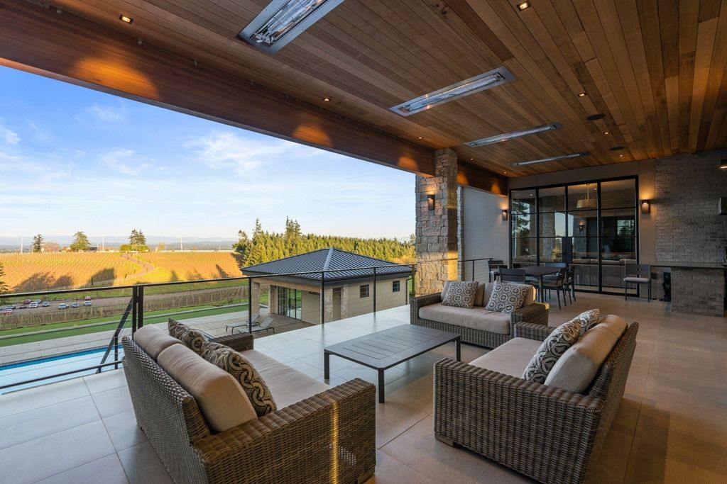 Vineyard Estate with Mt Hood Views and Napa-Inspired Ambiance in West Linn, OR Offered at $6.25M