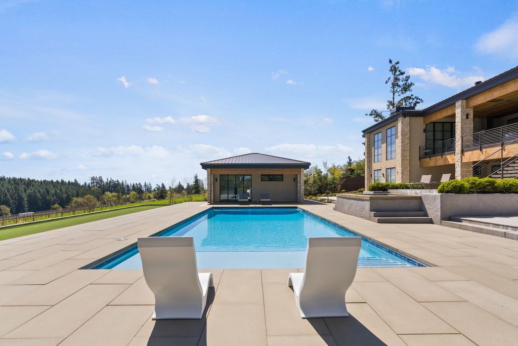 Vineyard Estate with Mt Hood Views and Napa-Inspired Ambiance in West Linn, OR Offered at $6.25M