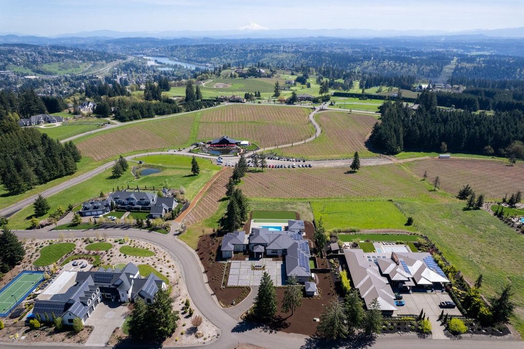 Vineyard Estate with Mt Hood Views and Napa-Inspired Ambiance in West Linn, OR Offered at $6.25M