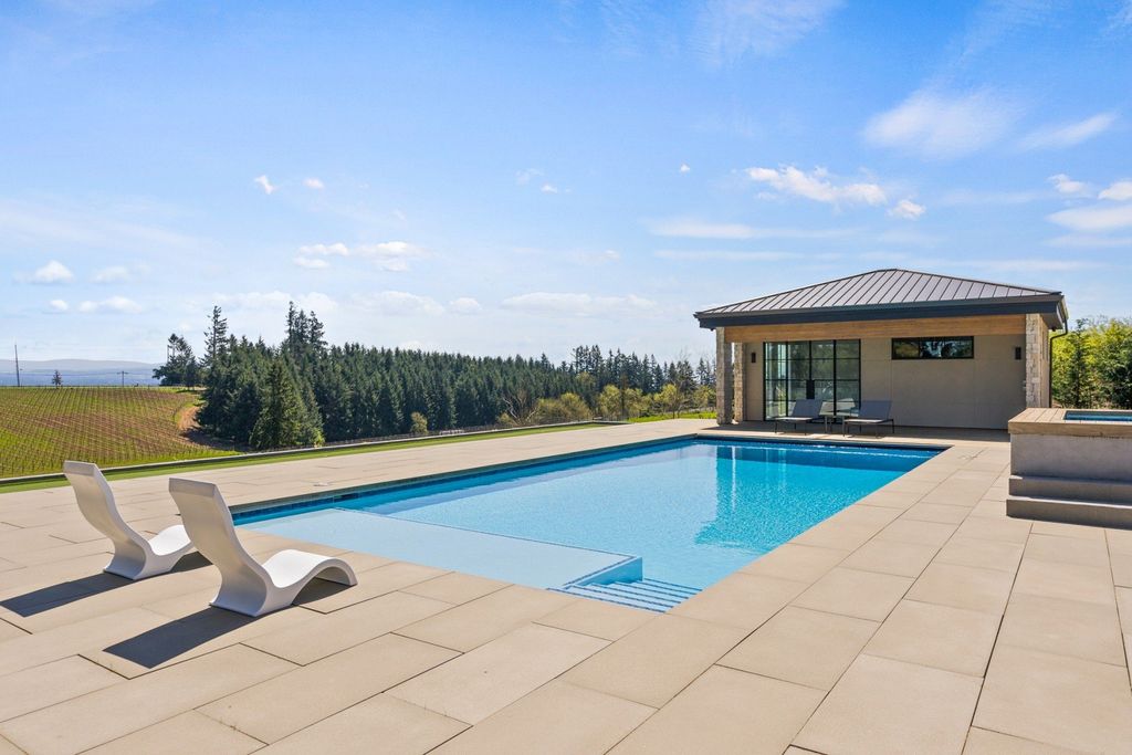 Vineyard Estate with Mt Hood Views and Napa-Inspired Ambiance in West Linn, OR Offered at $6.25M