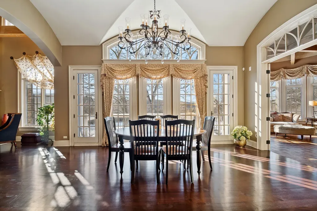 2 Rock Ridge Road Home in Barrington, Illinois. Discover the beauty of this one-of-a-kind estate in Barrington Hills, situated on 12.3 acres of picturesque land. This stunning home showcases expert craftsmanship, finest materials, and luxurious amenities. 