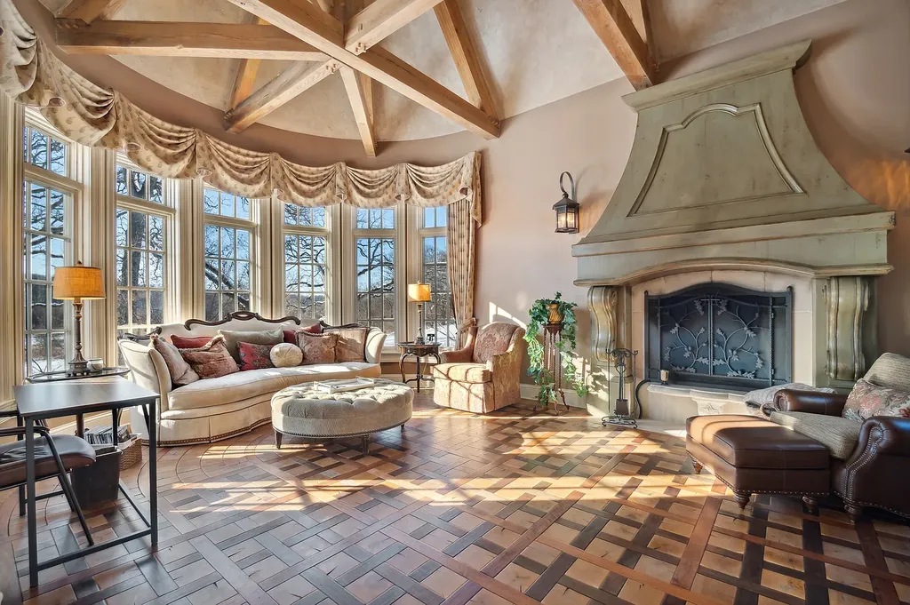 2 Rock Ridge Road Home in Barrington, Illinois. Discover the beauty of this one-of-a-kind estate in Barrington Hills, situated on 12.3 acres of picturesque land. This stunning home showcases expert craftsmanship, finest materials, and luxurious amenities. 