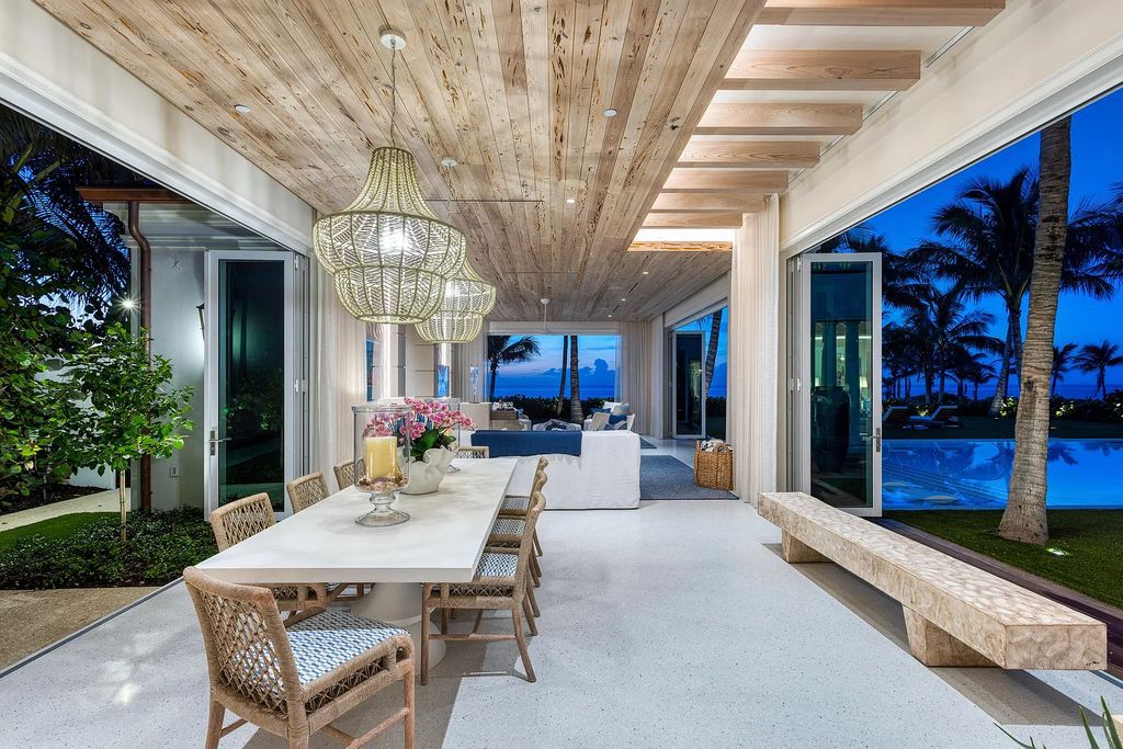 Introducing an extraordinary residence at 701 S Ocean Boulevard in Delray Beach, Florida. Crafted by renowned builder Mark Timothy Luxury Homes and designed by Jeffrey Strasser, this 6-bedrooms, 11-bathrooms masterpiece sets a new standard for luxurious beachfront living.