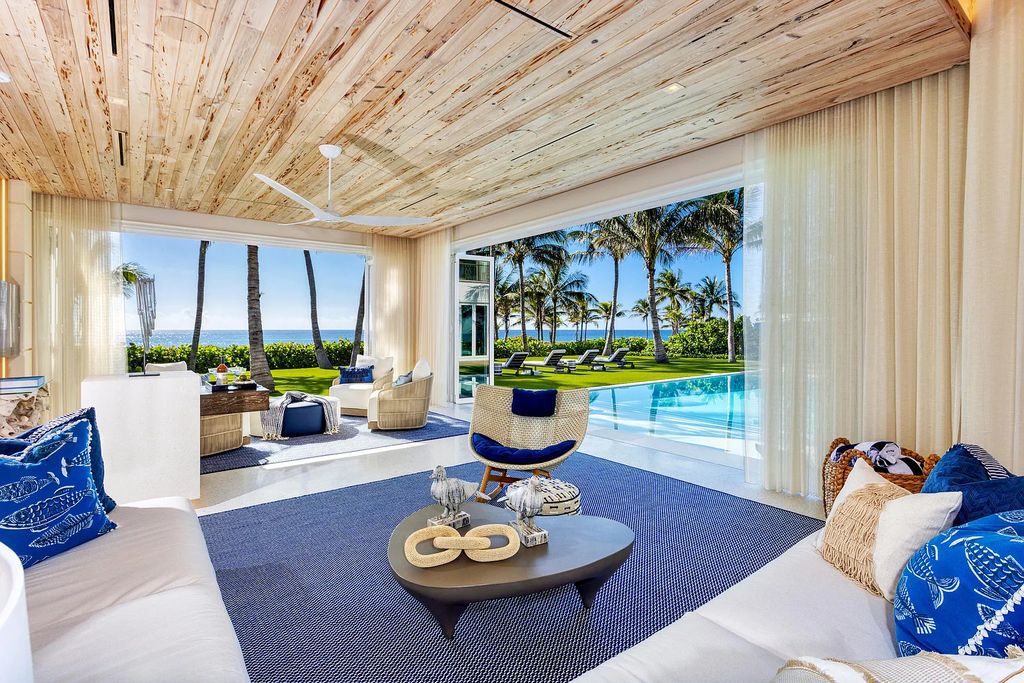Introducing an extraordinary residence at 701 S Ocean Boulevard in Delray Beach, Florida. Crafted by renowned builder Mark Timothy Luxury Homes and designed by Jeffrey Strasser, this 6-bedrooms, 11-bathrooms masterpiece sets a new standard for luxurious beachfront living.