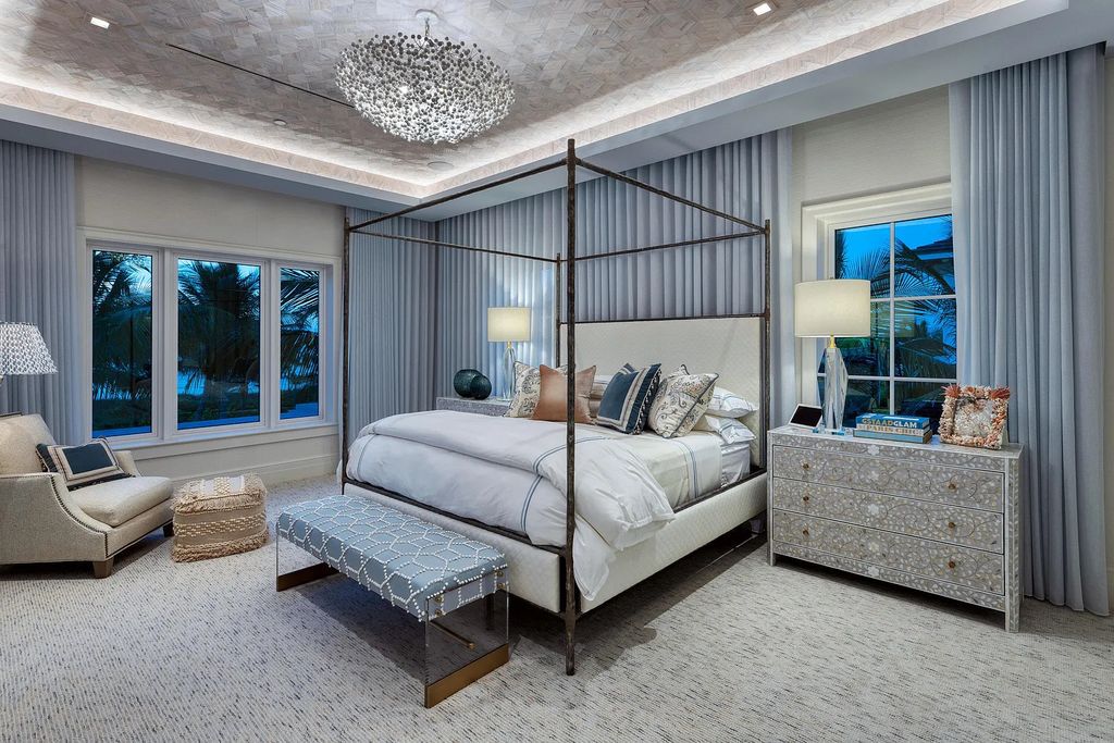 Introducing an extraordinary residence at 701 S Ocean Boulevard in Delray Beach, Florida. Crafted by renowned builder Mark Timothy Luxury Homes and designed by Jeffrey Strasser, this 6-bedrooms, 11-bathrooms masterpiece sets a new standard for luxurious beachfront living.
