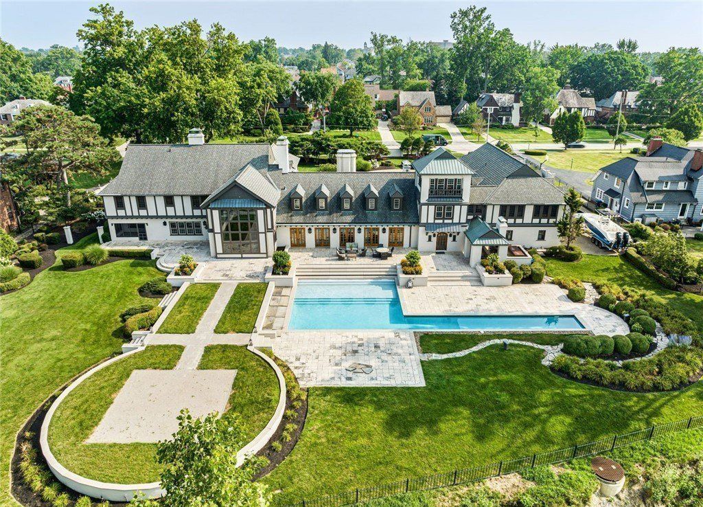 Breathtaking Lakefront English Cotswold Tudor Home in Lakewood, Ohio - A Luxurious Elegance at $3.4 Million