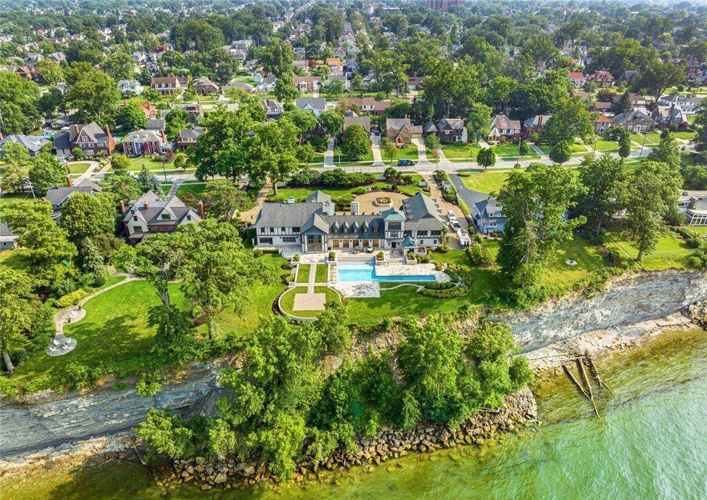 Breathtaking Lakefront English Cotswold Tudor Home in Lakewood, Ohio - A Luxurious Elegance at $3.4 Million