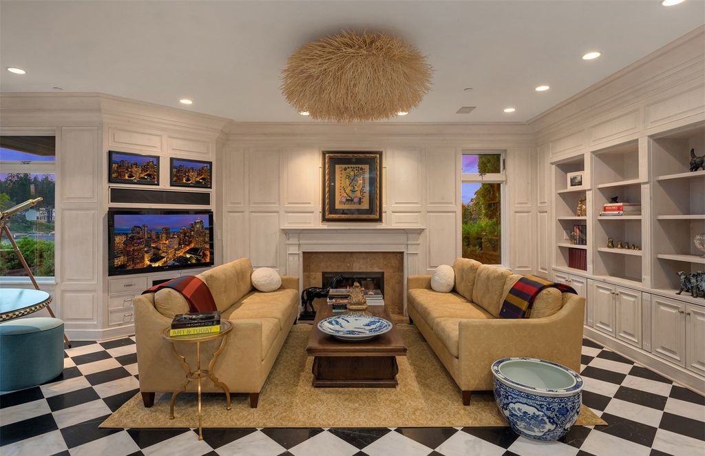 Experience the Epitome of Waterfront Luxury - $11.875 Million Private Gated Estate at Bellevue, Washington