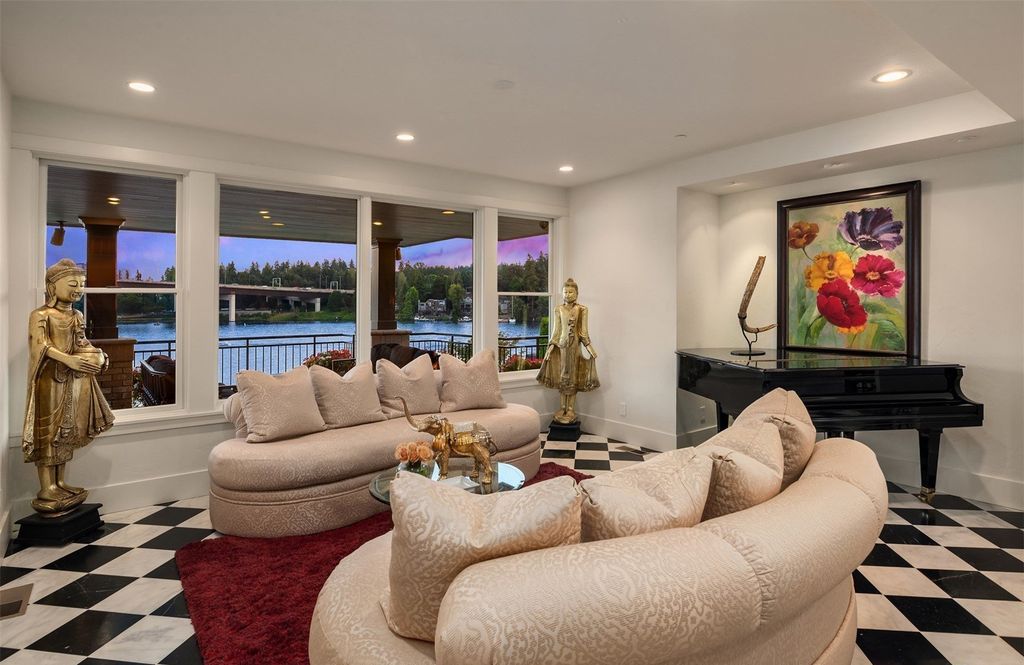 Experience the Epitome of Waterfront Luxury - $11.875 Million Private Gated Estate at Bellevue, Washington