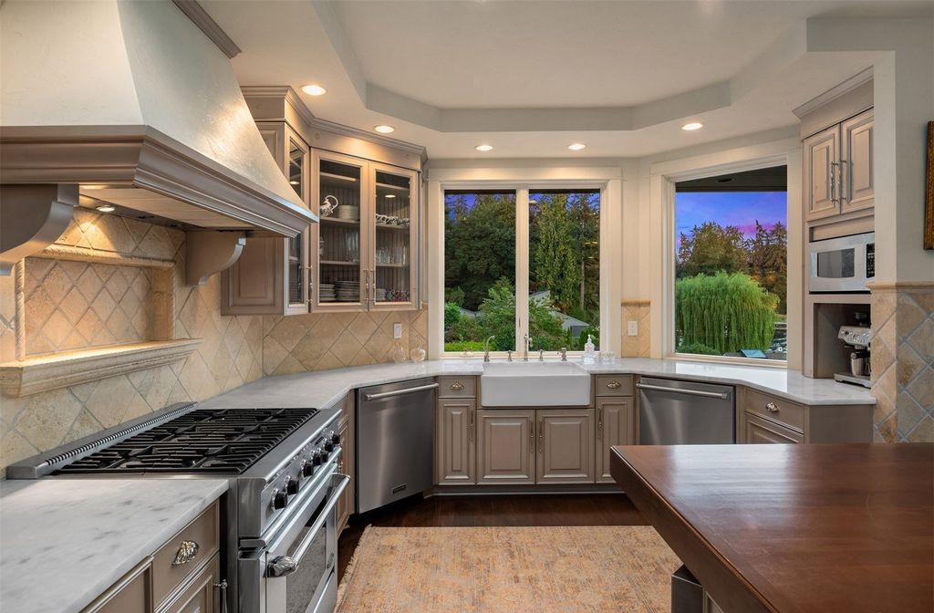 Experience the Epitome of Waterfront Luxury - $11.875 Million Private Gated Estate at Bellevue, Washington