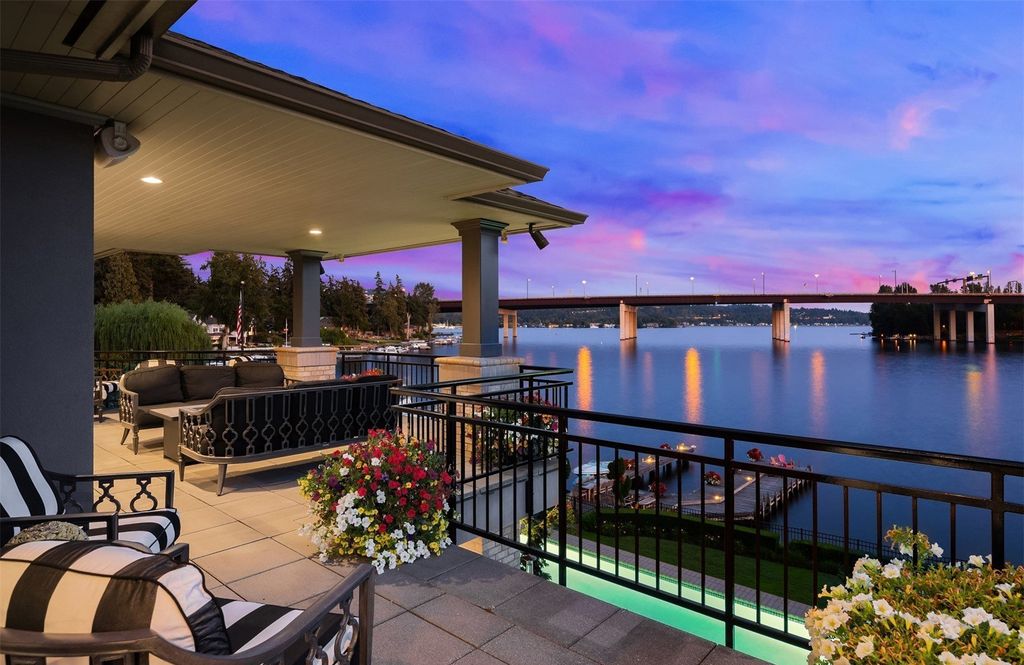 Experience the Epitome of Waterfront Luxury - $11.875 Million Private Gated Estate at Bellevue, Washington