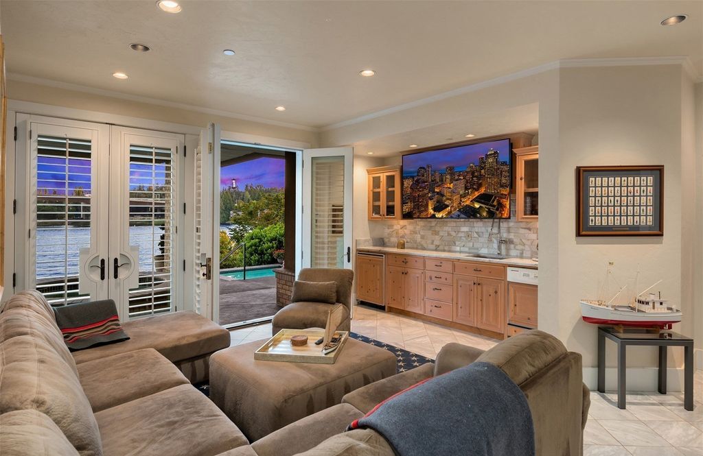 Experience the Epitome of Waterfront Luxury - $11.875 Million Private Gated Estate at Bellevue, Washington