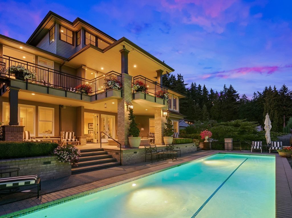 Experience the Epitome of Waterfront Luxury - $11.875 Million Private Gated Estate at Bellevue, Washington