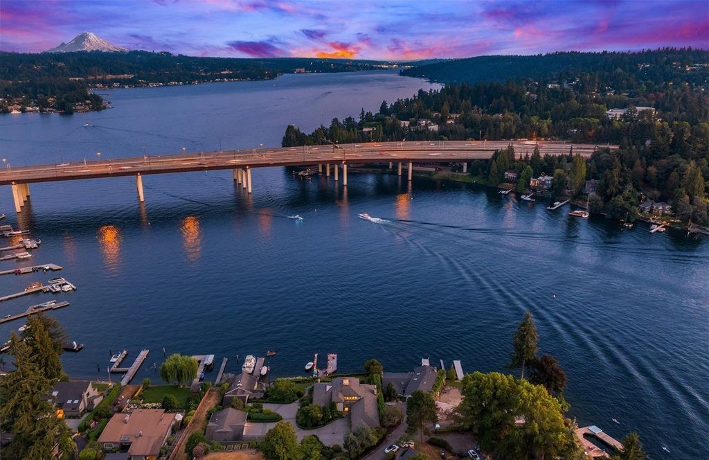 Experience the Epitome of Waterfront Luxury - $11.875 Million Private Gated Estate at Bellevue, Washington