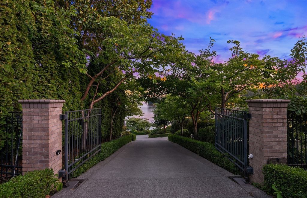 Experience the Epitome of Waterfront Luxury - $11.875 Million Private Gated Estate at Bellevue, Washington