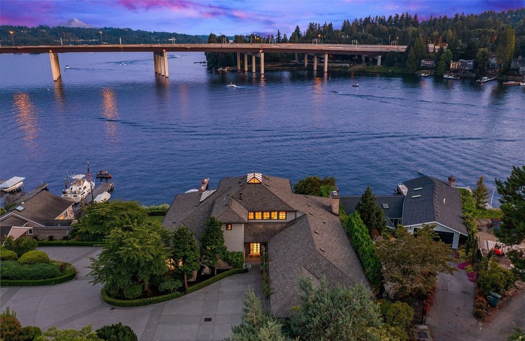 Experience the Epitome of Waterfront Luxury - $11.875 Million Private Gated Estate at Bellevue, Washington