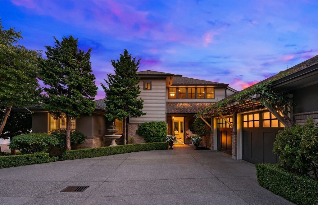 Experience the Epitome of Waterfront Luxury - $11.875 Million Private Gated Estate at Bellevue, Washington