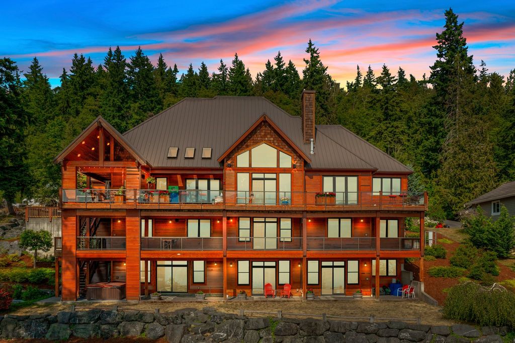 Lakefront Paradise: Luxurious Contemporary Home on Lake Whatcom, Washington Asking $3.489 Million