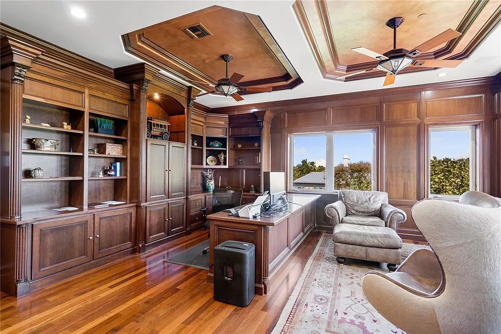 Discover the OLD RIOMAR OCEANFRONT ESTATE at 1736 Ocean Drive, Vero Beach, Florida. This grand home offers 6 bedrooms, 8.5 bathrooms, gym, resort-style pool, and a 2,000+ SF garage within its 12,500 SF area, set on a 0.66-acre lot with stunning views of the Atlantic.