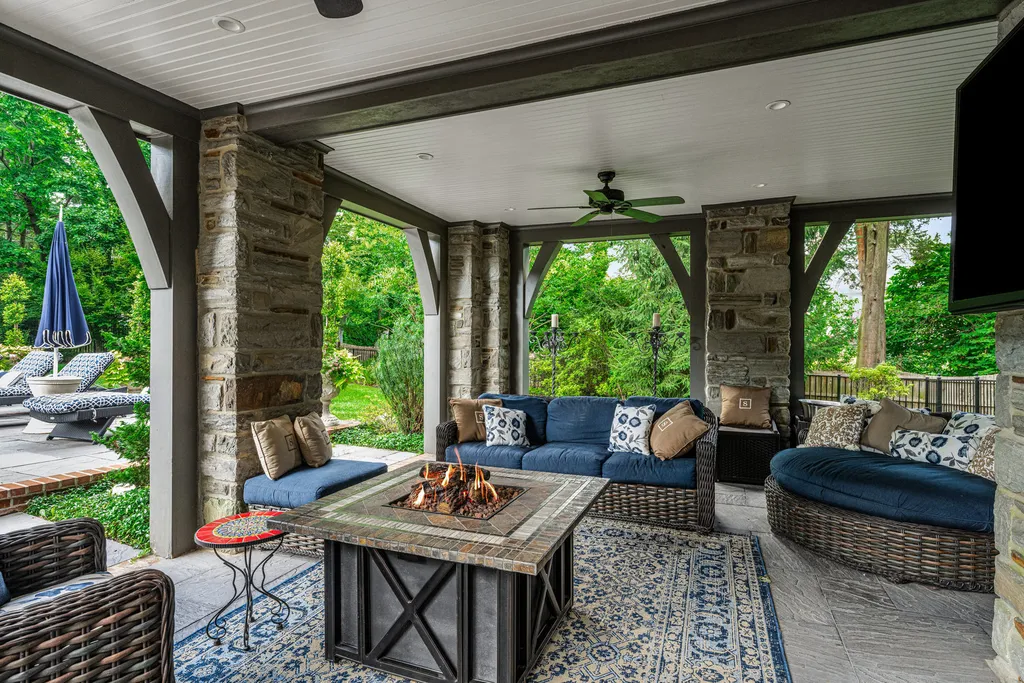 1 Blakeley Road Home in Haverford, Pennsylvania. Step into the elegance of the 1930s with this captivating residence nestled in the sought-after Merion Golf neighborhood. Meticulously renovated with sophistication, the home boasts beautiful materials, exquisite craftsmanship, and luminous designs throughout. 