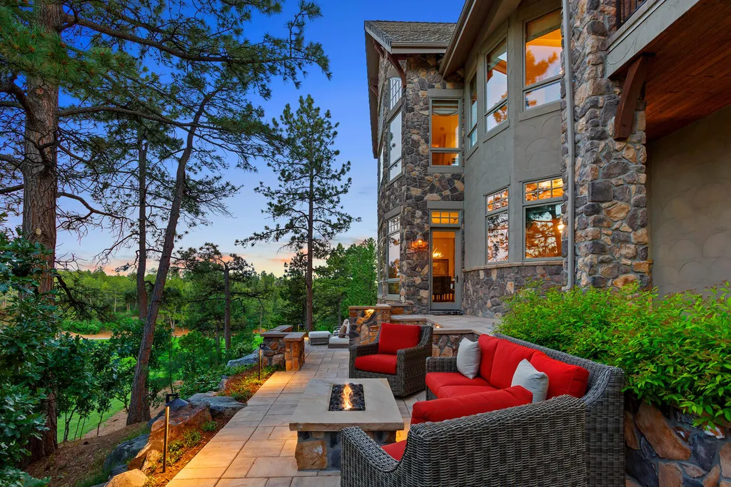 102 Coulter Place Home in Castle Rock, Colorado. Discover the elegance and serenity of 102 Coulter Place, a magnificent 4-bed, 8-bath custom home situated in the highly sought-after Village at Castle Pines. Nestled on a quiet cul-de-sac and overlooking the 1st green of Castle Pines Golf Club, this stately residence offers unparalleled golf course views from 7 patios and decks. 