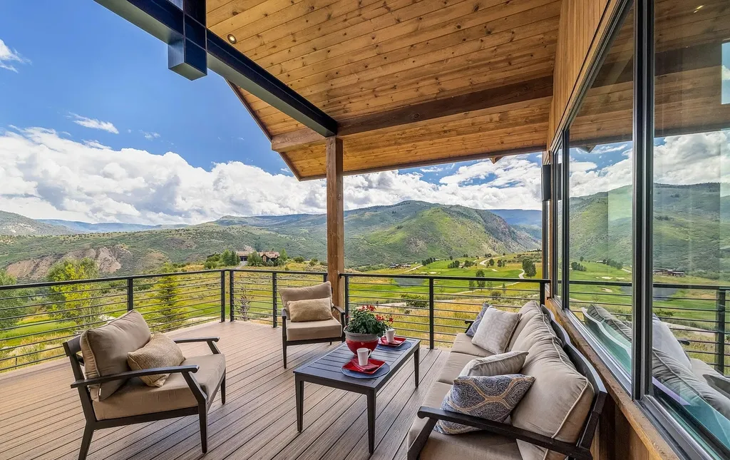 2445 Frost Creek Drive Home in Eagle, Colorado. Discover the epitome of elegant mountain living in this custom-designed Frost Creek home. Perched on the highest point, this exquisite residence offers 360-degree views of the private Club of Frost Creek and Brush Creek Valley.