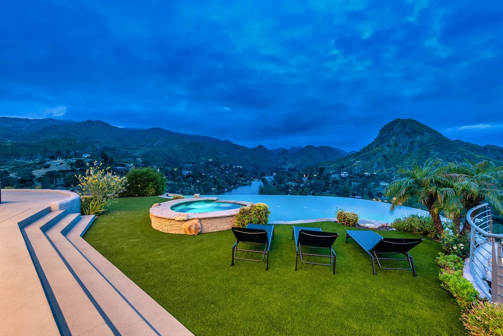 28888 Lake Vista Drive Home in Agoura Hills, California. Welcome to the exclusive ''Lake Vista Estate'' in Malibou Lake, offering a one-of-a-kind trophy masterpiece with breathtaking jet liner views unmatched in Southern California. This brand new European Contemporary home, designed by GoDesign21, features over 6500 square feet of luxurious living space on 3.41 acres of complete privacy in the Santa Monica mountains. 
