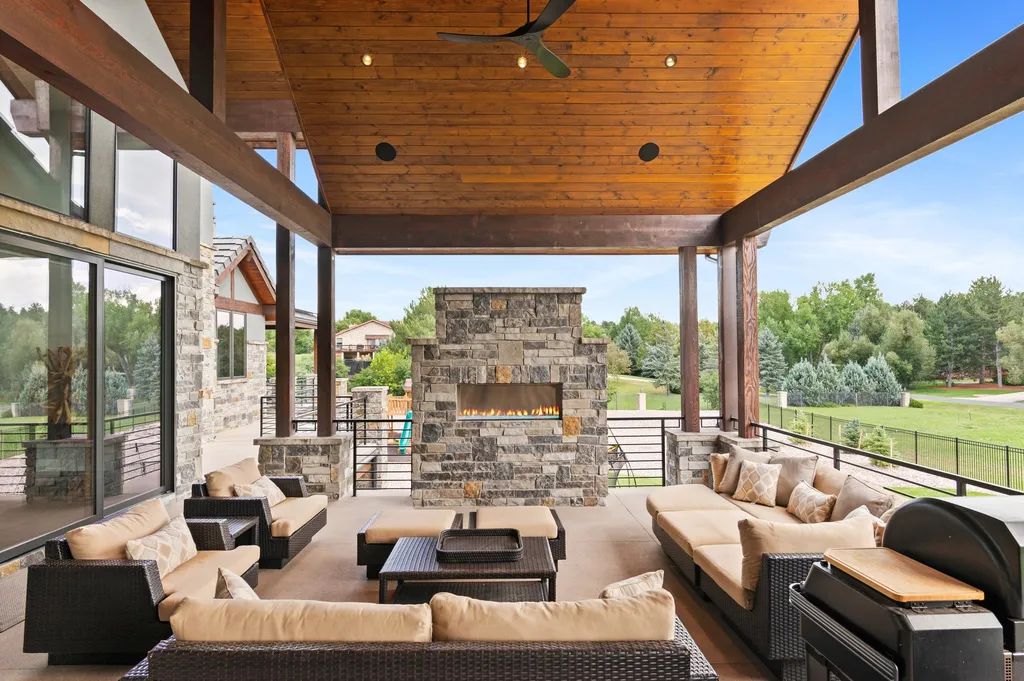 4480 S Holly Street Home in Cherry Hills Village, Colorado. Discover a masterpiece of modern luxury and sustainable living in Cherry Hills Village. This 2022-built home showcases the perfect blend of sophistication and Colorado charm, featuring geothermal heating, Tesla powerwalls, commercial solar panels, and advanced technology. 