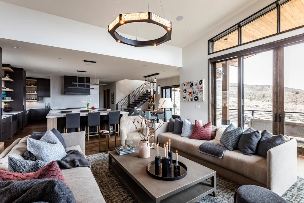6110 E Blue Wing Loop Home in Kamas, Utah. Immerse yourself in the grandeur of Utah's natural beauty at 6110 E Blue Wing in Victory Ranch. This modern mountain home offers breathtaking 180° views of mountains, Deer Valley ski resort, and rock cliffs from every room.