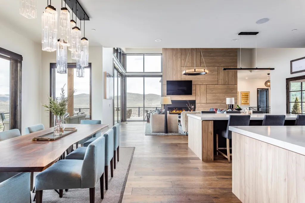 6110 E Blue Wing Loop Home in Kamas, Utah. Immerse yourself in the grandeur of Utah's natural beauty at 6110 E Blue Wing in Victory Ranch. This modern mountain home offers breathtaking 180° views of mountains, Deer Valley ski resort, and rock cliffs from every room.