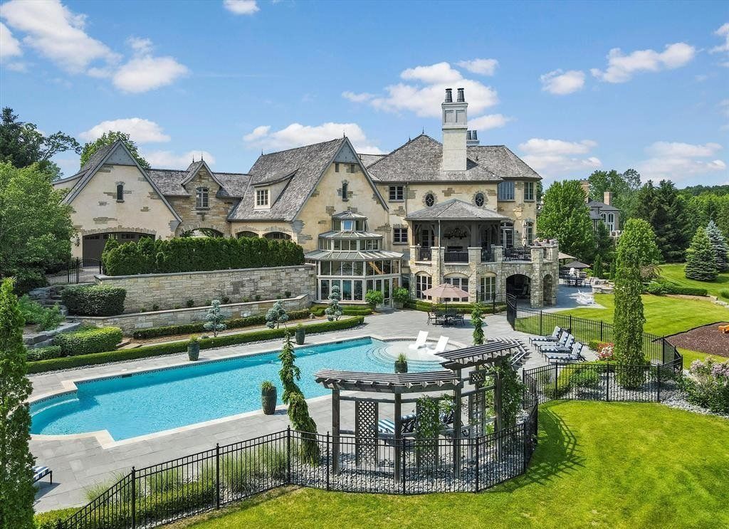 Captivating Entertainment Haven: Normandy French Tudor Estate on the Market for $6.999 Million in Michigan