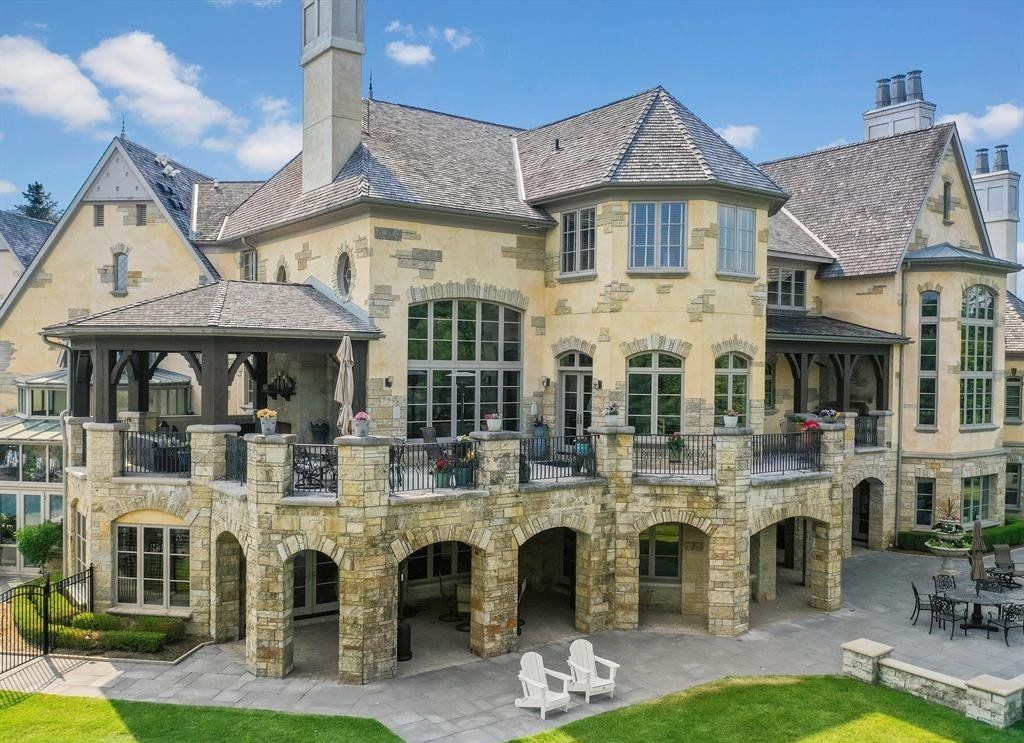 Captivating Entertainment Haven: Normandy French Tudor Estate on the Market for $6.999 Million in Michigan