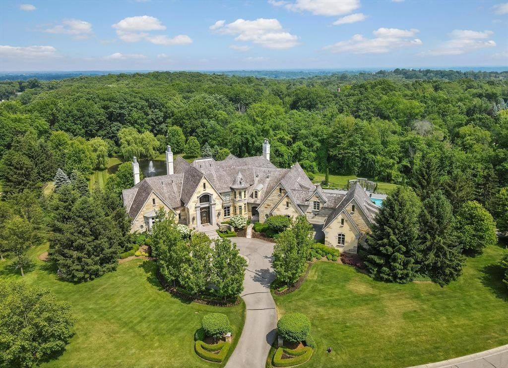 Captivating Entertainment Haven: Normandy French Tudor Estate on the Market for $6.999 Million in Michigan