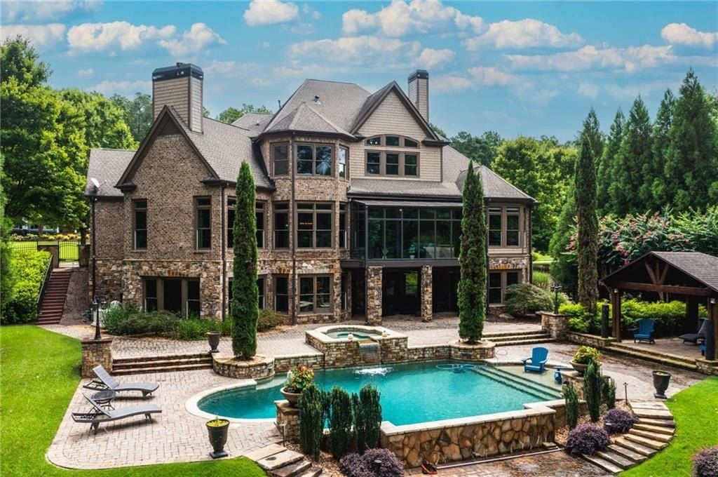 Luxurious Home Offering an Enchanting Ambiance by the Lakeside in Acworth, Georgia Priced at $2 Million