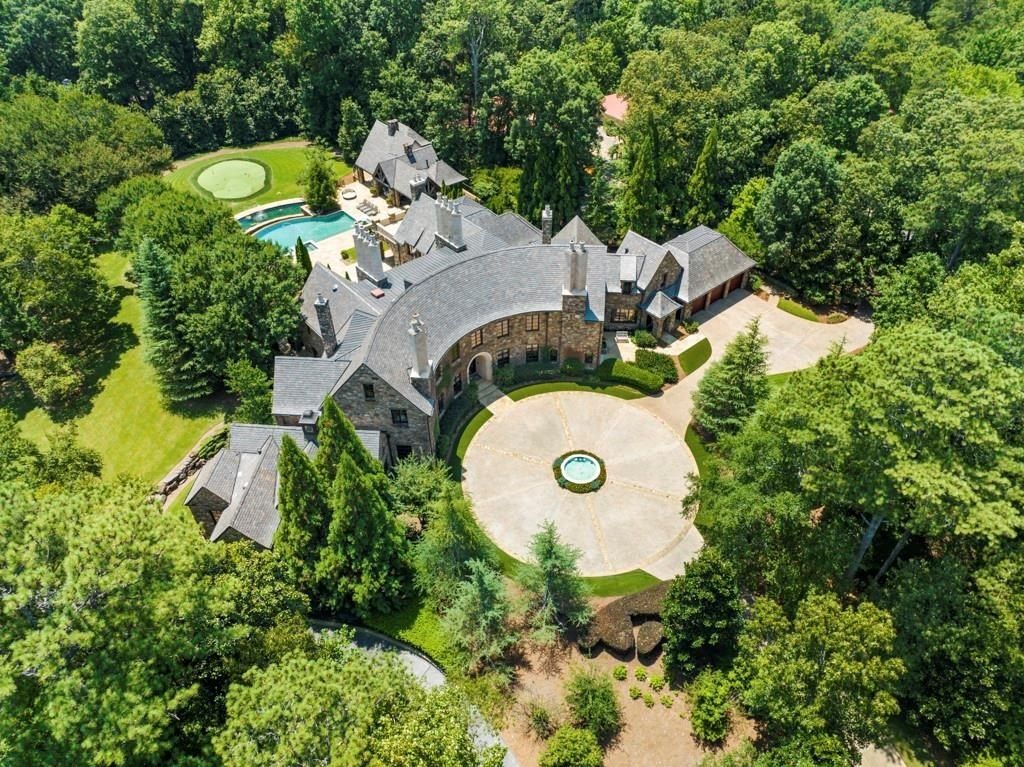 Sandy Springs Architectural Gem: Magnificent $12.995 Million Symmetrical Stone Masterpiece