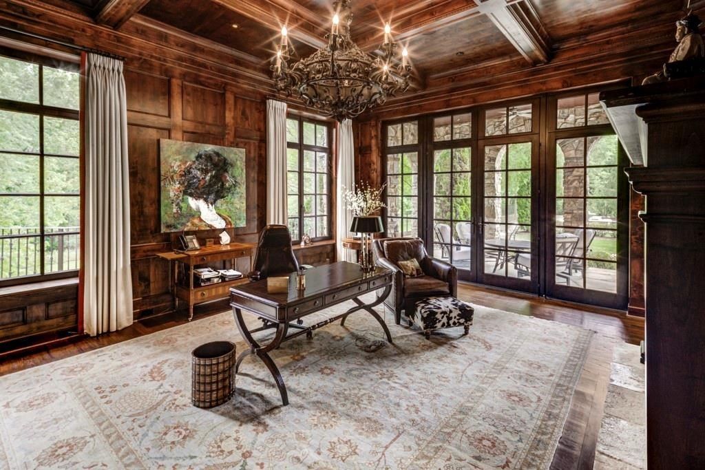 Sandy Springs Architectural Gem: Magnificent $12.995 Million Symmetrical Stone Masterpiece