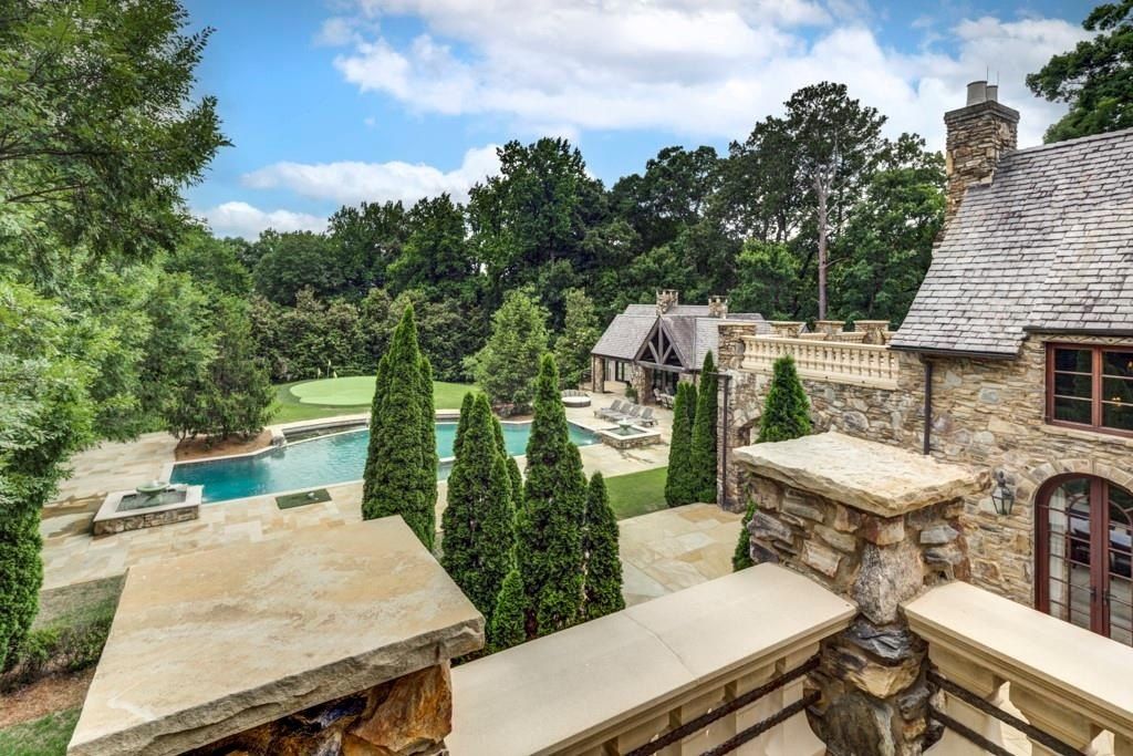 Sandy Springs Architectural Gem: Magnificent $12.995 Million Symmetrical Stone Masterpiece