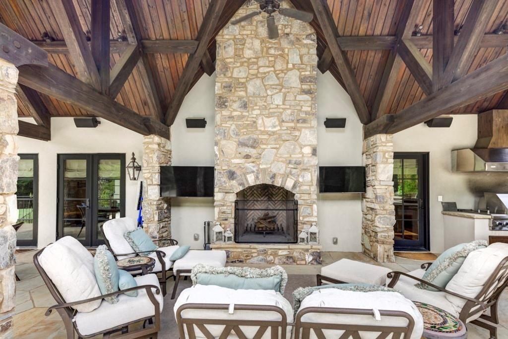 Sandy Springs Architectural Gem: Magnificent $12.995 Million Symmetrical Stone Masterpiece