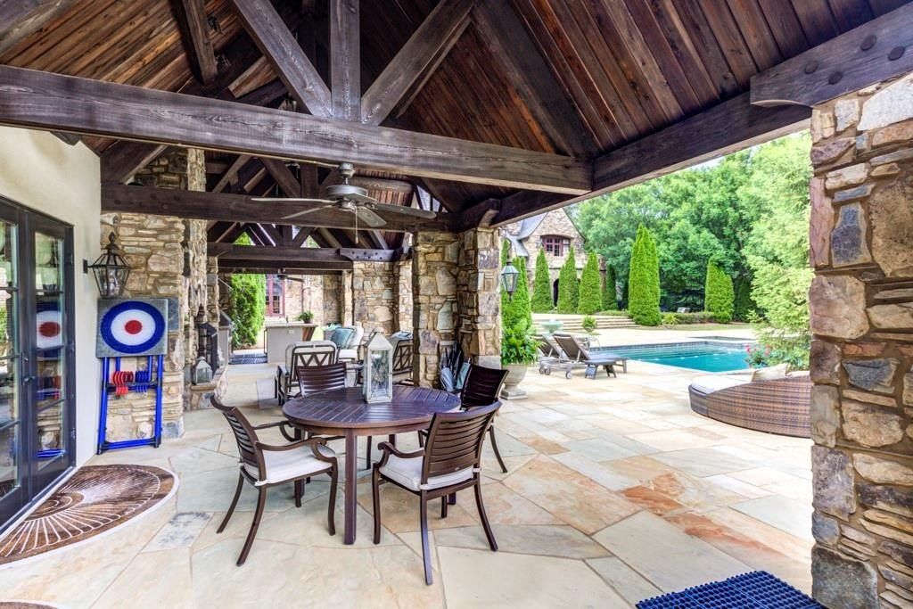 Sandy Springs Architectural Gem: Magnificent $12.995 Million Symmetrical Stone Masterpiece