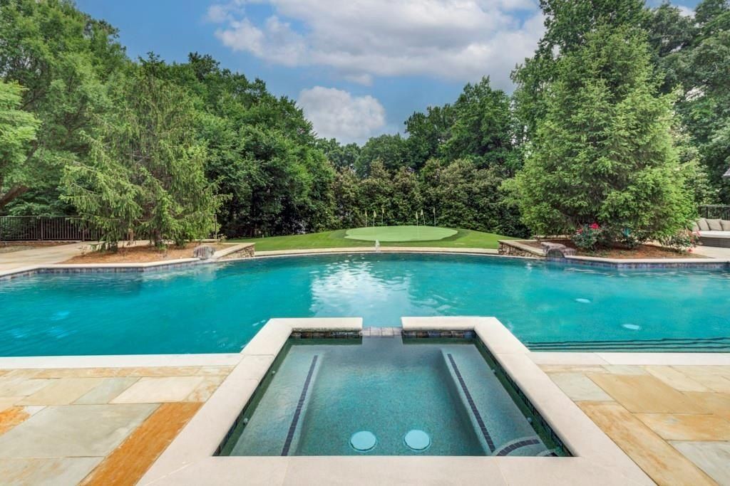 Sandy Springs Architectural Gem: Magnificent $12.995 Million Symmetrical Stone Masterpiece