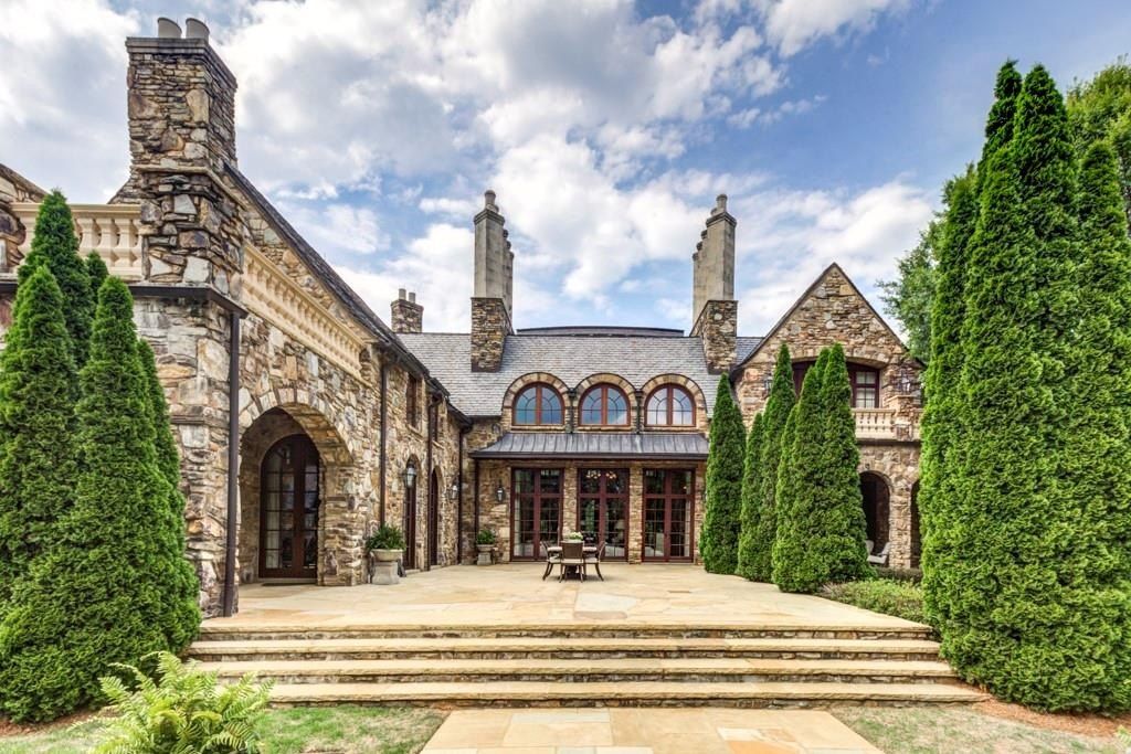 Sandy Springs Architectural Gem: Magnificent $12.995 Million Symmetrical Stone Masterpiece