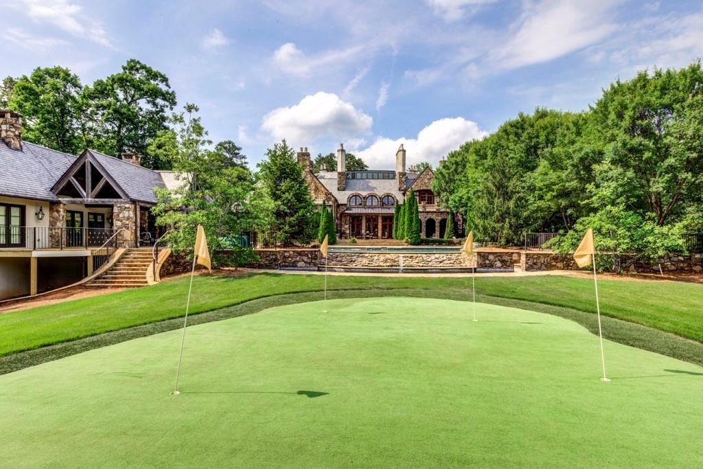 Sandy Springs Architectural Gem: Magnificent $12.995 Million Symmetrical Stone Masterpiece