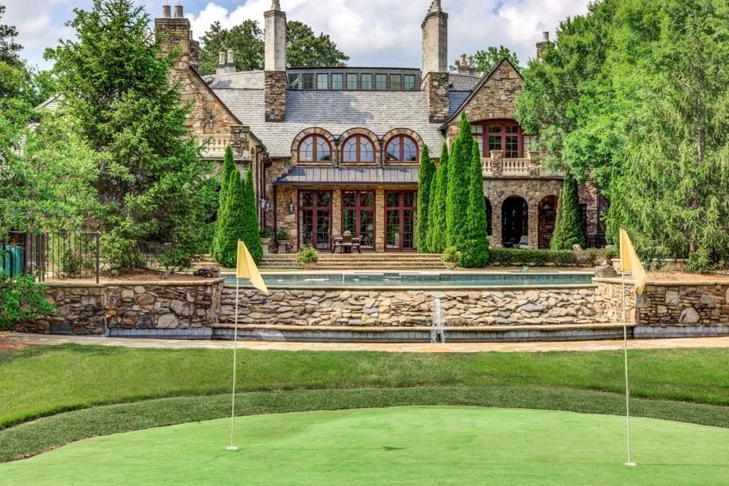 Sandy Springs Architectural Gem Magnificent 12.995 Million Symmetrical Stone Masterpiece 55