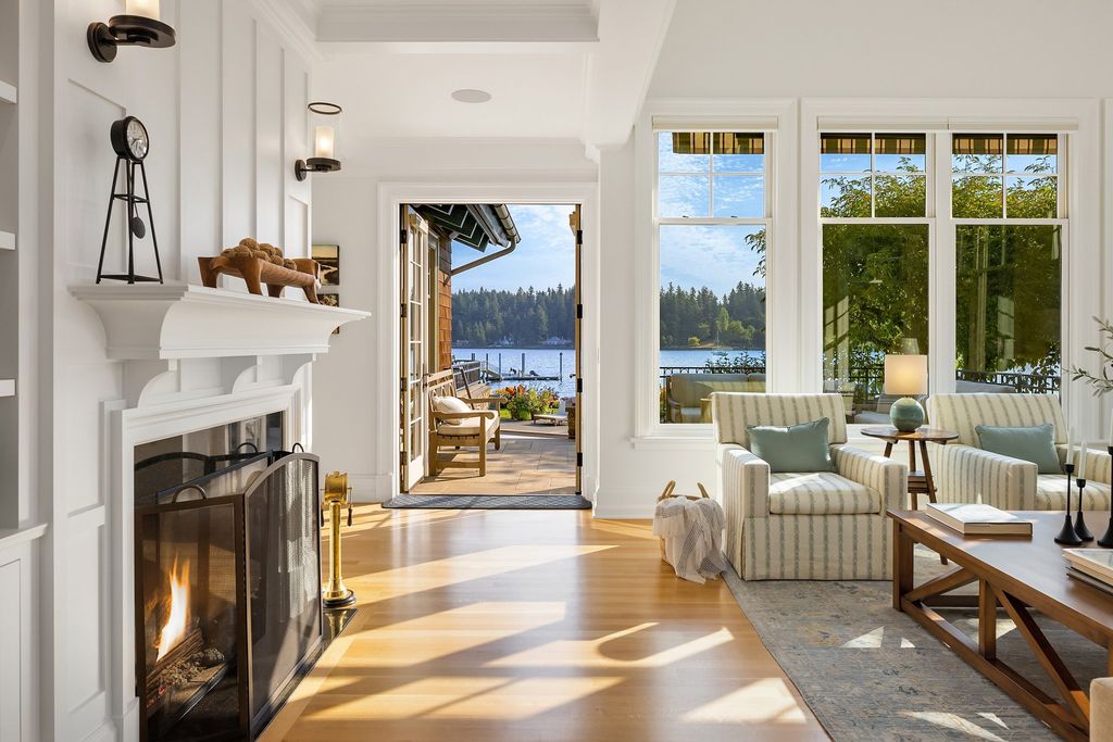 Washington's Coastal Gem: Architectural Masterpiece on White Sand along Manzanita Bay Shoreline, Listed at $7.8 Million