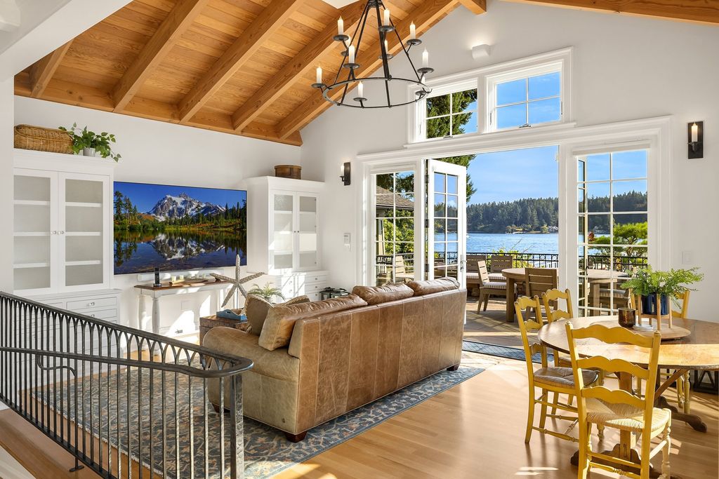 Washington's Coastal Gem: Architectural Masterpiece on White Sand along Manzanita Bay Shoreline, Listed at $7.8 Million
