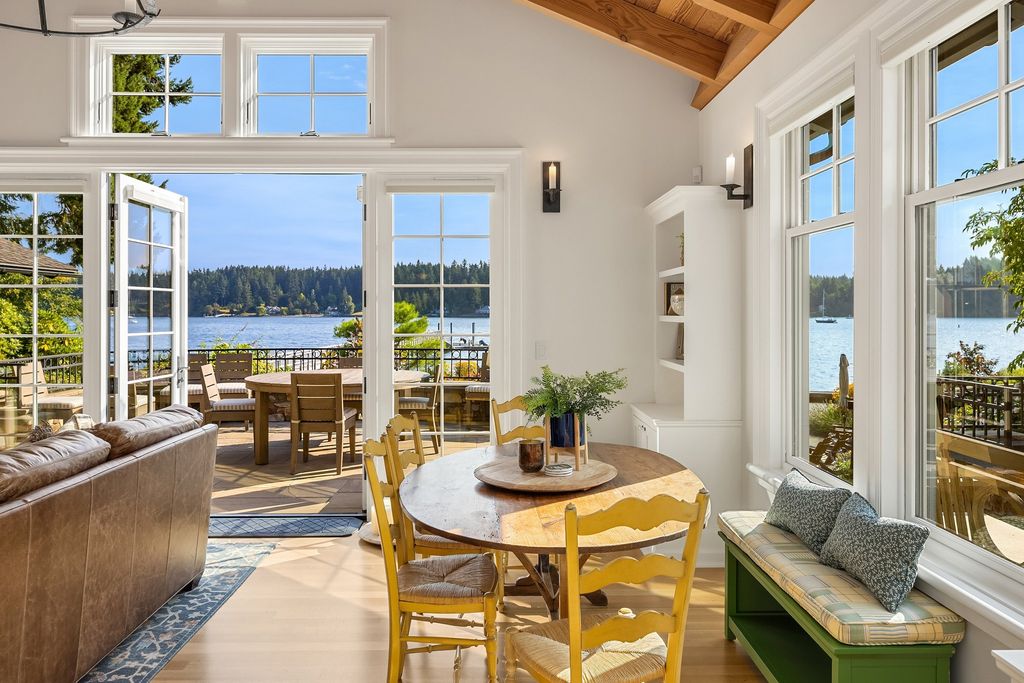 Washington's Coastal Gem: Architectural Masterpiece on White Sand along Manzanita Bay Shoreline, Listed at $7.8 Million